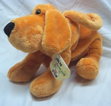 Skm Soft Orange Puppy Dog 12&quot; Plush Stuffed Animal Purse Bag W/ Handles New - $19.80