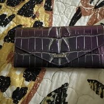 BRAHMIN  VERONICA HEROIC PURPLE FLIP WALLET  NWT BEAUTIFUL - $141.29
