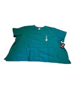 Cherokee Hunter Green Unisex Snap Up  Front Scrub Top Short Sleeve Jacke... - $16.35