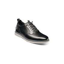 25662-001 Stacy Adams Sync Plain Toe Elastic Lace Up Sneaker Shoes Leather Black image 2
