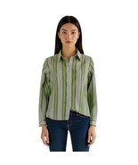 Maurices Green Striped Long Sleeve Button Down Shirt Size M - $471.15 MXN