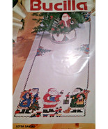 Bucilla 83071 Christmas Lotsa Santas Tablerunner Stamped Cross Stitch Ki... - £45.36 GBP