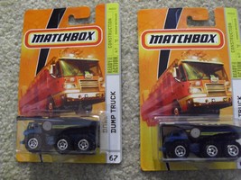 Lot of 2 2008 Matchbox #67 Dump Trucks Construction P6513 - £13.40 GBP