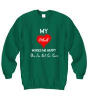 Dog Sweatshirt My Pitbull Makes Me Happy Green-SS  - £21.07 GBP