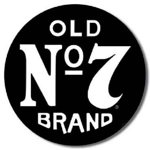 New Jack Daniels Old #7 Logo Round Decorative Metal Tin Sign - $9.41