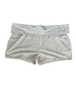 Women&#39;s Light Gray Roll Fold Over Yoga Short Shorts 2 Inch Inseam Size XL - €4,34 EUR