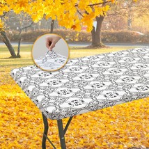 Waterproof Elastic Fitted Table Covers For 6 Foot Folding Tables Protector For P - $23.99