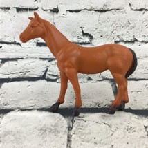Vintage 1975 Imperial 5” Horse Brown With Black Mane Rubber Animal Toy  - $7.91