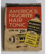 AMERICA&#39;S FAVORITE HAIR TONIC ADVERTISING MATCHBOOK VINTAGE RETRO WILDRO... - $26.03 CAD