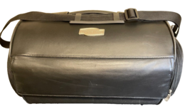 Kuryakyn Black Leather Motorcycle Tour Trunk Roll Bag 4142 with Shoulder... - $103.49