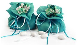 5pieces satin wedding candy bags,wedding favor,wedding Gift bags - £4.64 GBP