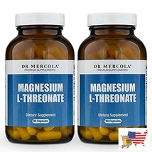 Dr. Mercola Magnesium L-Threonate 2 Pack - 90 Capsules Each 2,000 mg - £110.69 GBP