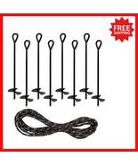 15 Inch Heavy Duty Ground Anchor Stakes - 8 Pack with 25 Feet Rope for S... - $717.15 MXN