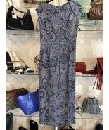 Etro Milano Blue Paisley Midi Dress – Size 42 - $498.96