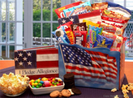 America The Beautiful Snack Gift Box- snack basket - snack gift basket - £58.58 GBP