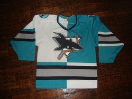 Vintage San Jose Sharks NHL Half Home Away Jersey S  - $163.35
