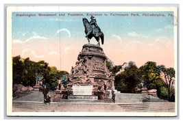 Washington Monument Fairmount Park Philadelphia Pennsylvania UNP WB Postcard N20 - £1.51 GBP
