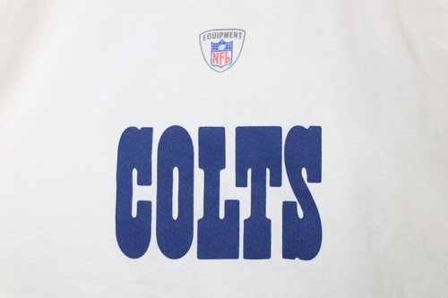 Vintage Reebok Mens Small Spell Out Indianapolis Colts Football T-Shirt White Item image 5