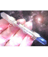 HAUNTED WAND NECKLACE GOLDEN WIZARD'S HEART WAND EXTREME SCHOLAR MAGICK - $289.77
