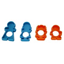Set Of 4 Kenner Cookie Cutters Play Doh Modeling Clay Molds 1995 - £5.47 GBP