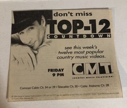 1994 CMT Top 12 Countdown Print Ad Clint Black TPA21 - £4.63 GBP