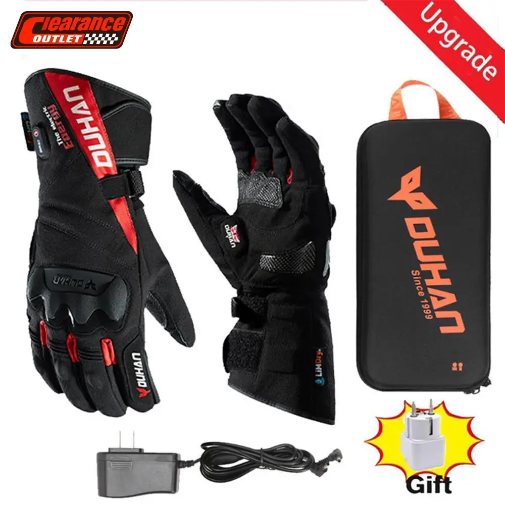 Upgrade DUHAN Heated Gloves Winter Thermal Motorcycle Heating Gloves - £52.55 GBP+