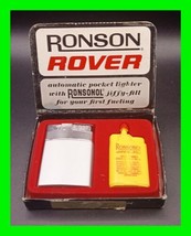 Vintage 1960’s Ronson Rover Petrol Lighter With Sealed Fuel Can, Brush & Box NOS - $64.34