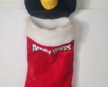 Angry Birds Black Bird Plush Christmas Stocking Embroidered 2011 Commonw... - $19.75