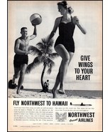 1950s Northwest Airlines PRINT AD &quot;Fly Northwest To Hawaii&quot; BX3 - €6,49 EUR