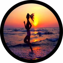 Girl Running on Beach Spare Tire Cover ANY Size, ANY Vehicle,Trailer, Ca... - £90.96 GBP