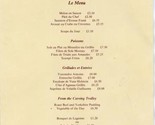 La Rosette Restaurant Menu Monte Carlo 1982 Monaco - £27.44 GBP