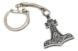 Thors Hammer Viking Keyring Mjolnir Key Fob Handbag Charm Protection Celtic - £4.81 GBP