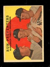 1959 Topps #237 Run Preventers MCDOUGALD/TURLEY/RICHARDSON Vg+ Yankees *NY11906 - £5.17 GBP
