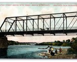 Station Street Bridge Kankakee Illinois IL UNP DB Postcard Y2 - $6.88