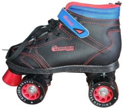 Roller Skates Chicago Skate Co. &quot;Chicago&quot;, Black &amp; Red Boot, Size 3, Bla... - $11.75