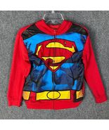 Superman Hoodie Boys Large Full Zip Multicolor Cotton Blend L - $219.94 MXN