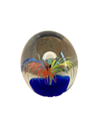 Paperweight Art Glass Abstract Explosion Colorful Vintage 2.5 Inches Tall - £25.62 GBP