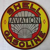 SHELL Gasoline Automotive Metal Sign ( 12&quot; Round ) - £12.47 GBP