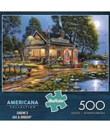 Buffalo Games Americana Collection Eugene&#39;s Gas &amp; Grocery 500 Pc Jigsaw ... - £15.48 GBP
