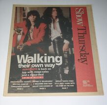 Aerosmith Show Newspaper Supplement Vintage 1993 Cover Concert Wesley Sn... - $19.99