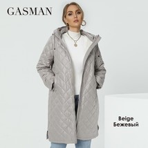 GASMAN 2022 Women&#39;s Autumn Winter jacket Fashion XL-5XL long High street... - £135.55 GBP