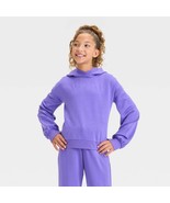 All In Motion Girls Cozy Fleece Hoodie Sweatshirt X-SMALL Purple New W Tags - $422.44 MXN