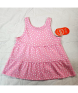 Wonder Nation Girls Swing Tank Top Shirt Size Small (6-6X) Pink Polka Dot - $239.29 MXN