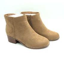 Lane Bryant Womens Ankle Boots Booties Faux Suede Block Heel Brown 10W - £26.43 GBP