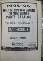 1995 1996 Eagle Talon Chrysler Sebring Parts Catalog Manual Book Oem - £37.36 GBP