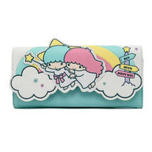 Loungefly x Little Twin Stars Kiki Lala Kawaii Rainbow Pastel Clouds Wallet - £50.81 GBP