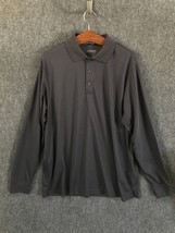 North End Core 365 Polo Shirt Men&#39;s Size XL Gray Long Sleeve Pullover 1/4 Button - £10.01 GBP