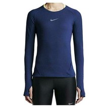 Nike Men&#39;s  Aeroreact Long Sleeve Training Top College Navy Blue Large MSRP $110 - $67.41