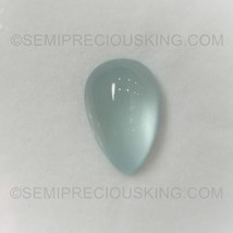 Natural Aquamarine Pear Cabochon 15.5x10.2mm Carolina Blue Color SI2 Clarity Loo - £910.11 GBP