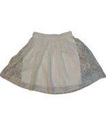 Elizabeth and James Skirt Size 4 Silk Blend Martine White Burnout Overla... - $411.19 MXN